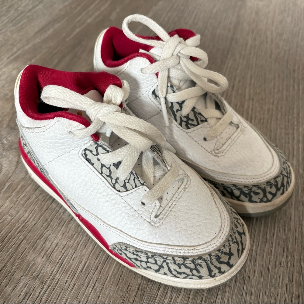Kids White and Red Sneakers Jordans
